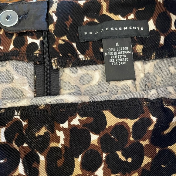 Grace Elements animal print pencil skirt size 4 - Picture 2 of 5